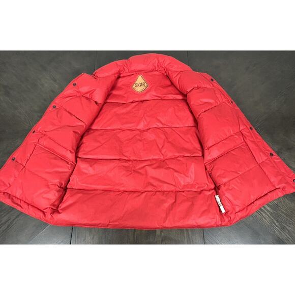 Vintage SKOR Adventure Outdoor Gear Goose Down Puffer Vest Red Size XL - Picture 7 of 12